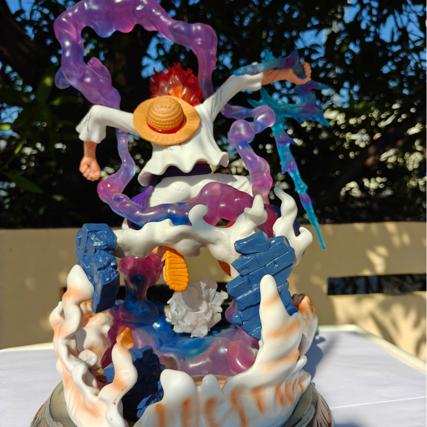 Luffy Gear 5 Double Head Premium Big Figure — 37 cm (With Base Light)