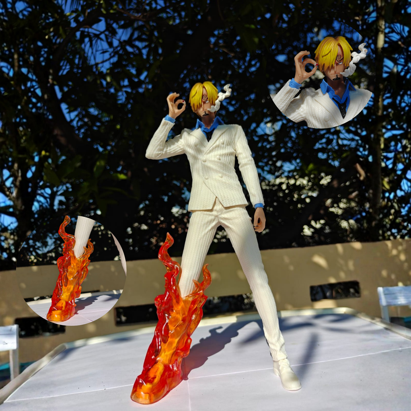 One Piece Vinsmoke Sanji Fantasy 32 Cms White Action Figure PVC