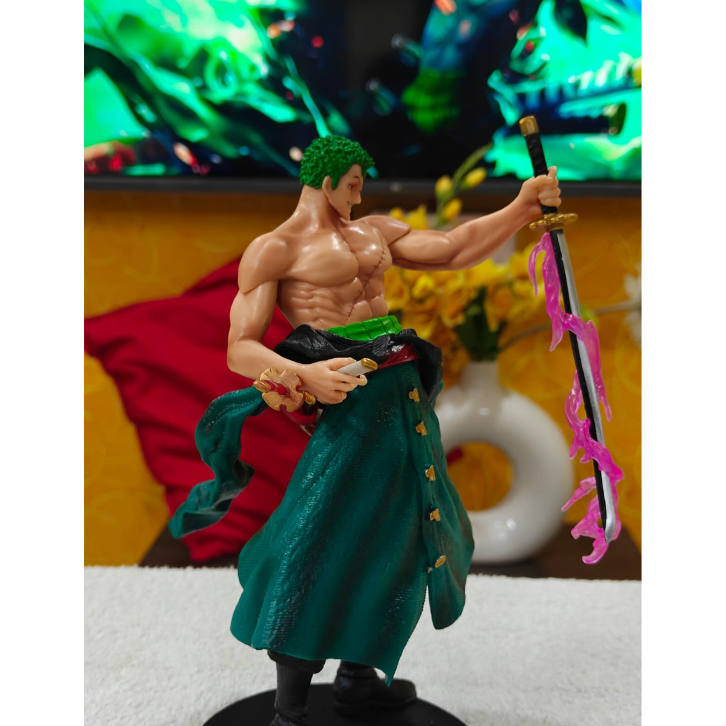 Roronoa Zoro Standing with Sword – 21cm | One Piece Premium Action Figure